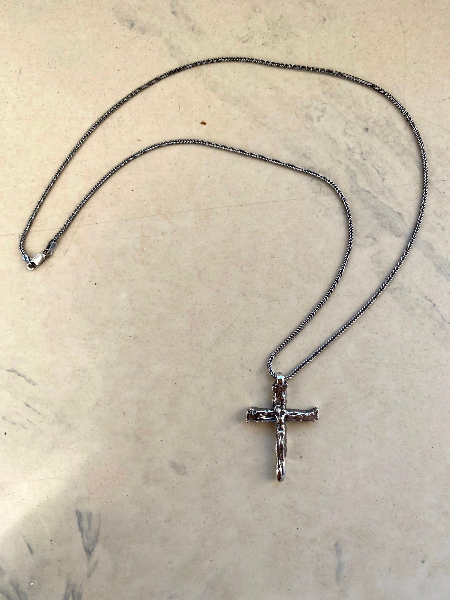 Double Nail Cross Pendant